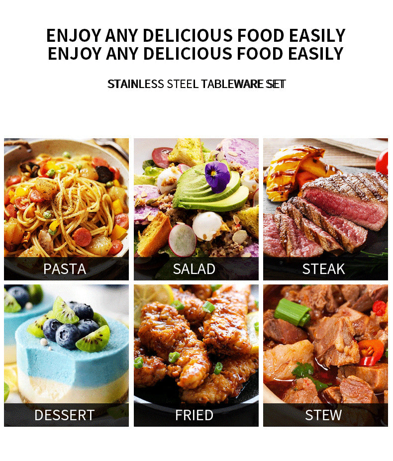 Black Gold Color Premium 24-Piece Cutlery Set - Luxury Gift Box