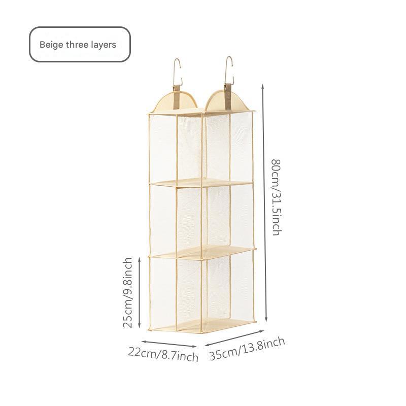 Hanging Dustproof Storage Bag Organizer - 3 Tiers