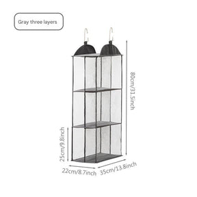Grey Multi-Layer Dustproof Hanging Storage Bag