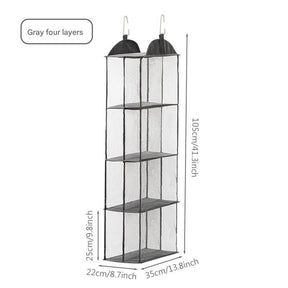Grey Multi-Layer Dustproof Hanging Storage Bag