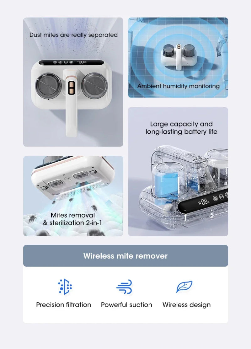 Wireless UV Dust Mite Vacuum Cleaner - Model HK-518