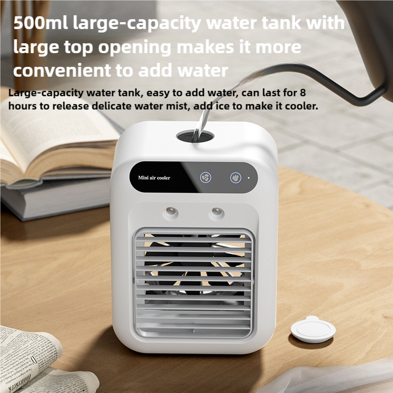 Portable Mini Air Cooler L7 with Humidifier and 500ml Water Tank