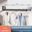 Grey Wall-Mounted Foldable Clothes Drying Rack