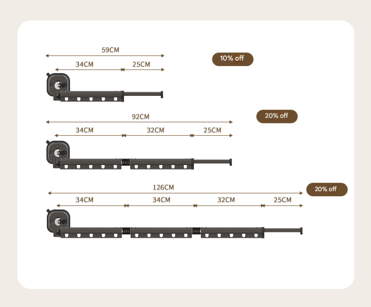 Wall-Mounted Foldable Clothes Drying Rack