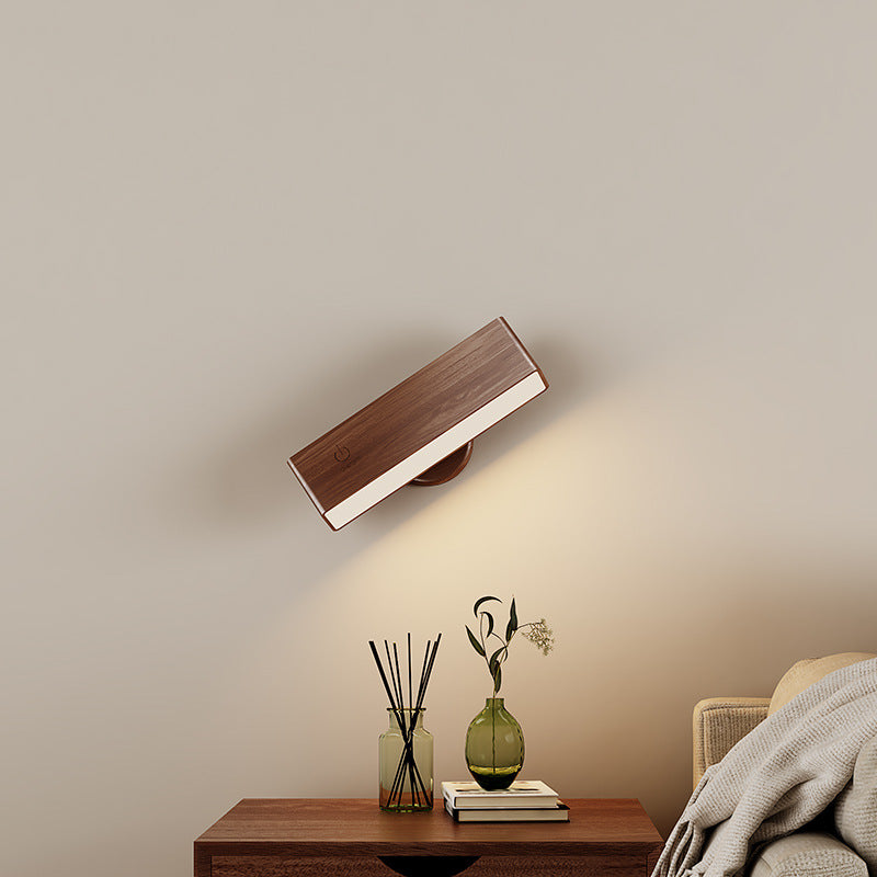 Minimalist Touch-Control Dimmable Wooden Wall Light