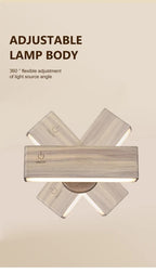 Minimalist Touch-Control Dimmable Wooden Wall Light