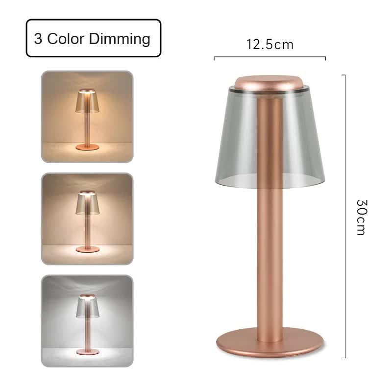 Gold Transparent Touch Control Desk Lamp
