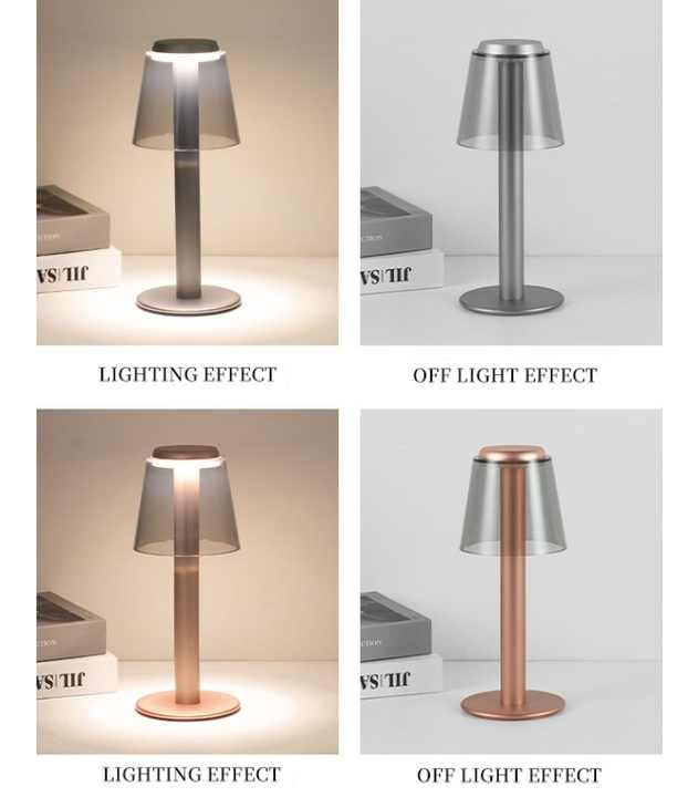Gold Transparent Touch Control Desk Lamp