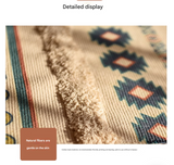 Elegant Handwoven Cotton Tassel Floor Rug