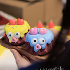 Yellow Cake Candle - Cute Soy Wax Candle, Gift for Friends (English Pear & Freesia)