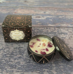 Small Scented Candle Set - 4 Soy Wax Candles, Travel Candle Set (White Musk)