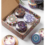 Small Scented Candle Set - 4 Soy Wax Candles, Travel Candle Set (Strawberry)