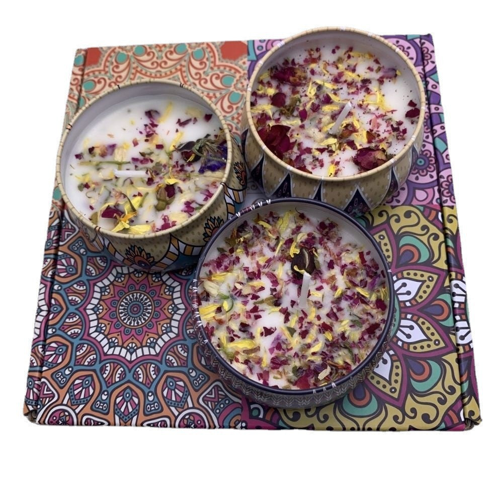 Small Scented Candle Set - 4 Soy Wax Candles, Travel Candle Set (Lemongrass)