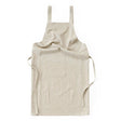 Off White Cotton Linen H-Back Apron - Solid Color Kitchen Cooking Apron with Pocket