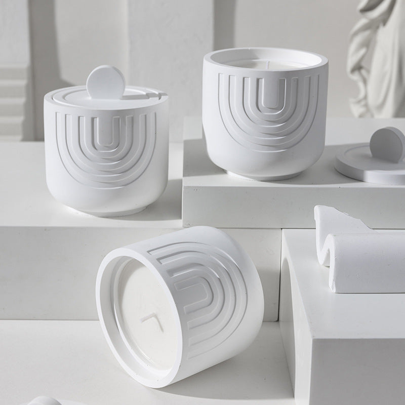 (Jasmine)Scented Candle - Soy Wax Candle in Ceramic Pot