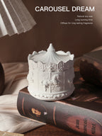 (English Pear Freesia)Rotating Carousel Soy Candle - Unique Home Decor & Gift