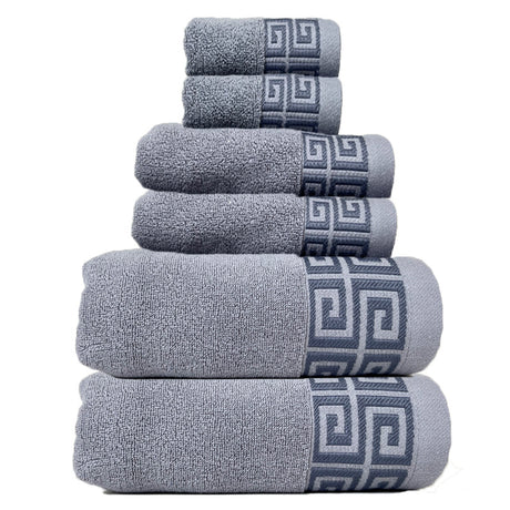 Luxury Cotton Towel Set - 6-Piece Highly Absorbent Bath & Hand Towels Collection