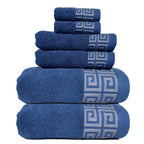 Luxury Cotton Towel Set - 6-Piece Highly Absorbent Bath & Hand Towels Collection