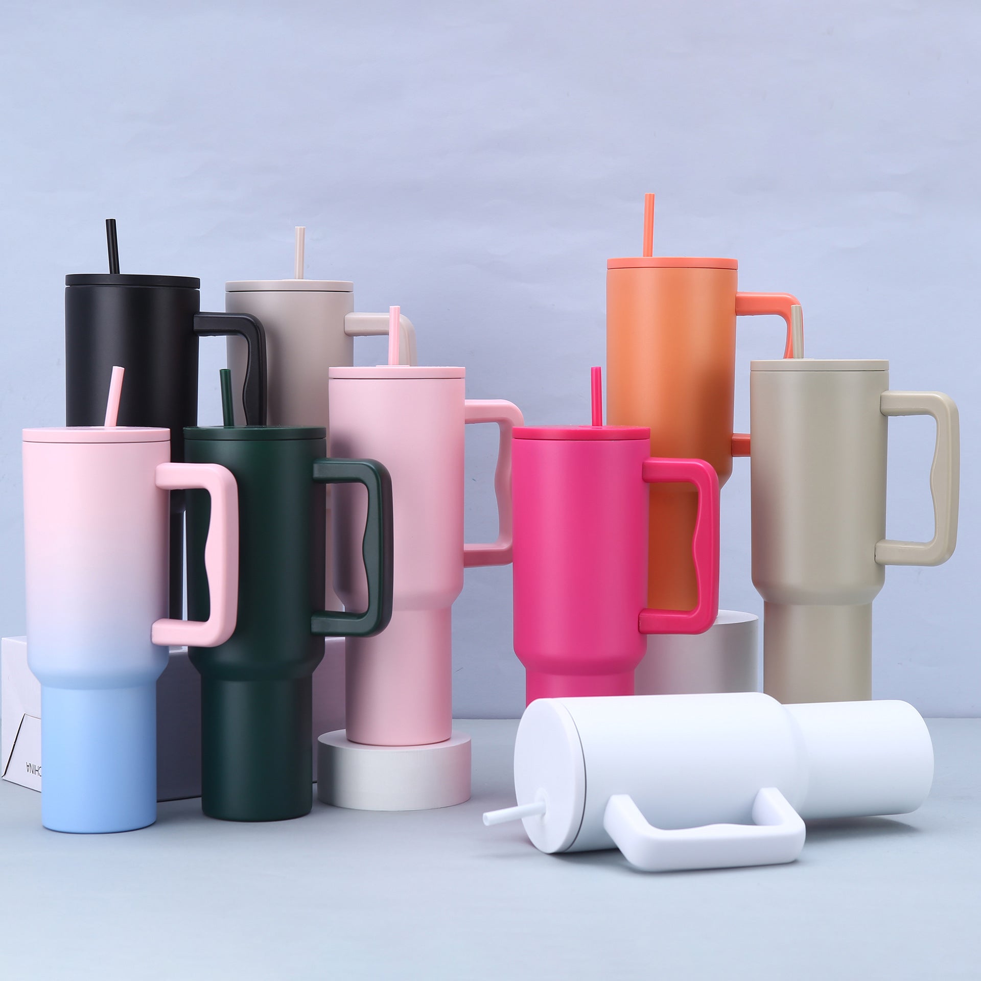 40oz Black Stainless Steel Travel Tumbler