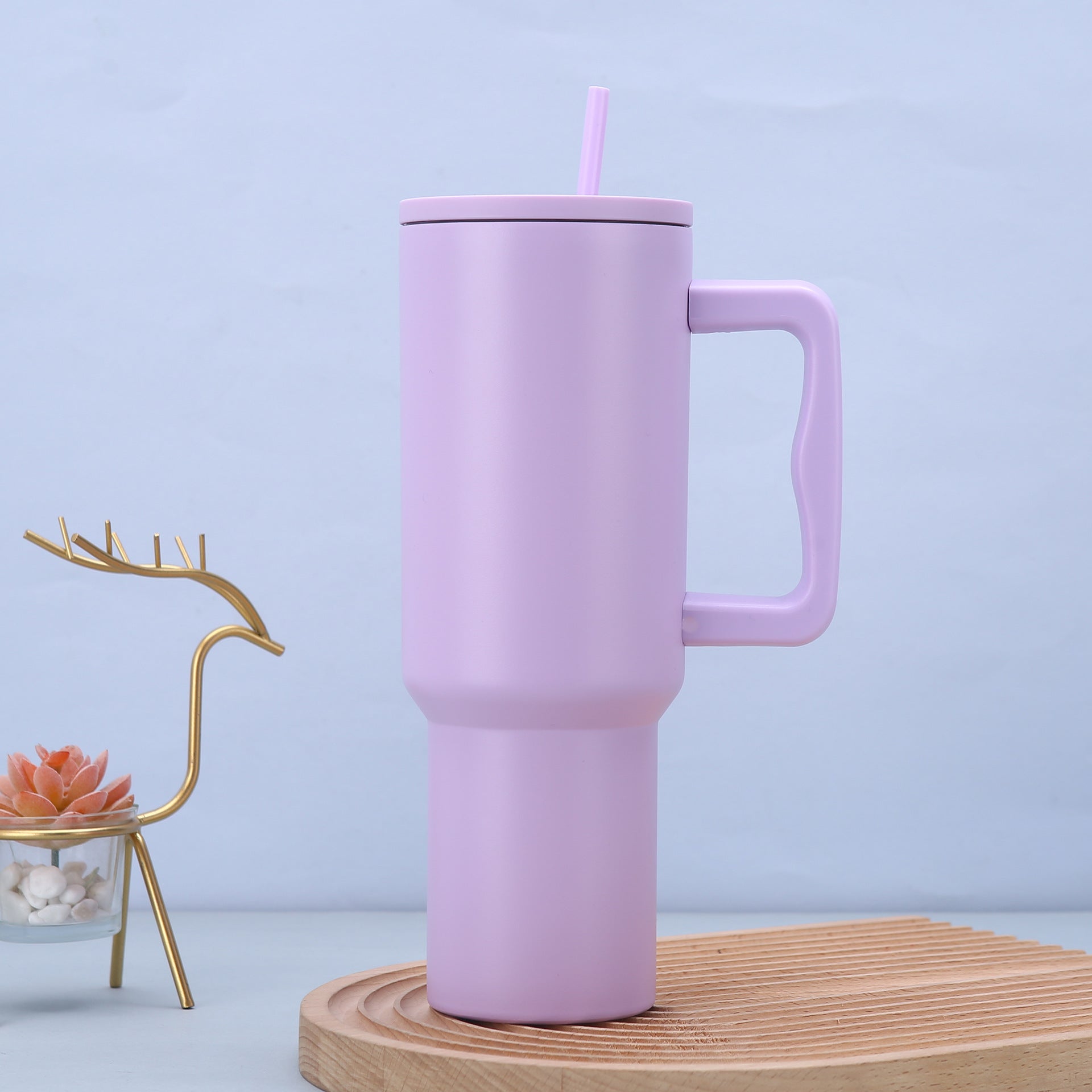 Purple 40oz Stainless Steel Tumbler with Handle