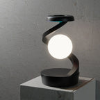 Black Modern Levitating LED Desk Lamp  - Spiral Design Atmosphere Light