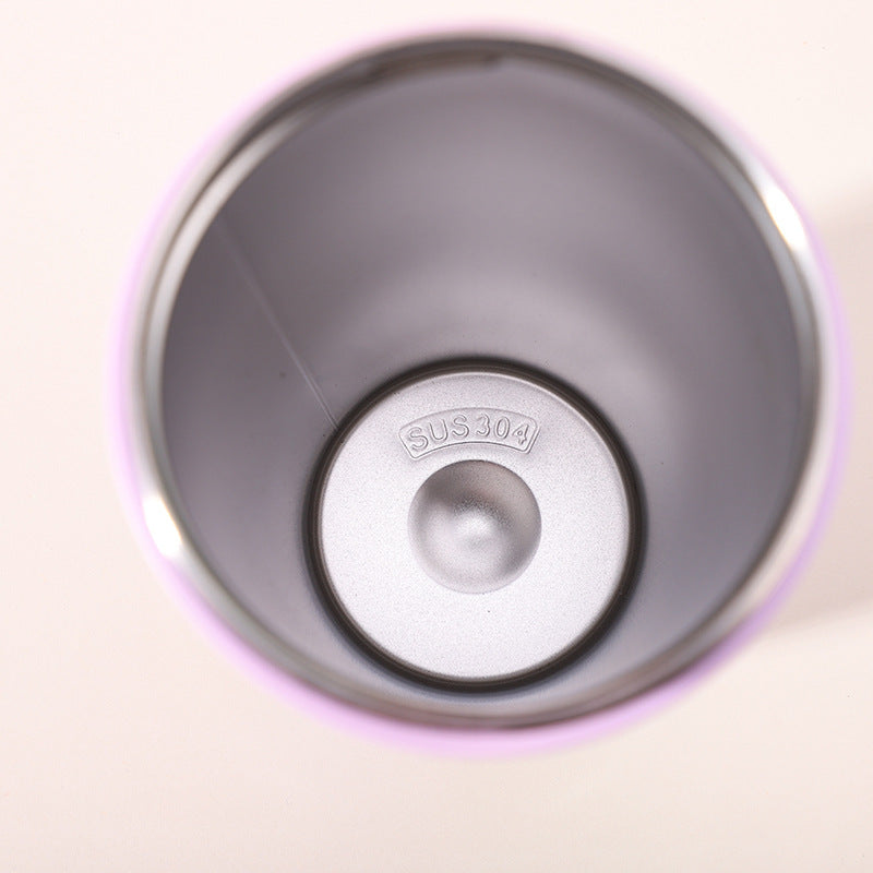 304 Stainless Steel Insulated Tumbler,Cartoon Design Portable Straw Cup for Home and Office(Pink)