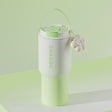 304 Stainless Steel Insulated Tumbler,Large Capacity with Handle and Cute Cloud Accessory(Green)