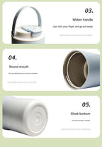 304 Stainless Steel Insulated Tumbler,Large Capacity with Handle and Cute Cloud Accessory(Purple)