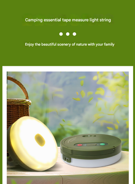 Ultra-Thin Rechargeable LED Camping Light with String