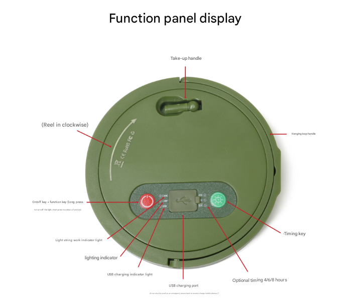 Ultra-Thin Rechargeable LED Camping Light with String