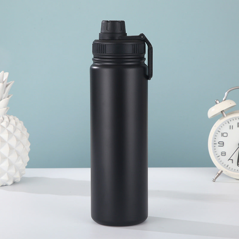 Premium Black Travel Thermos Bottle - 25oz