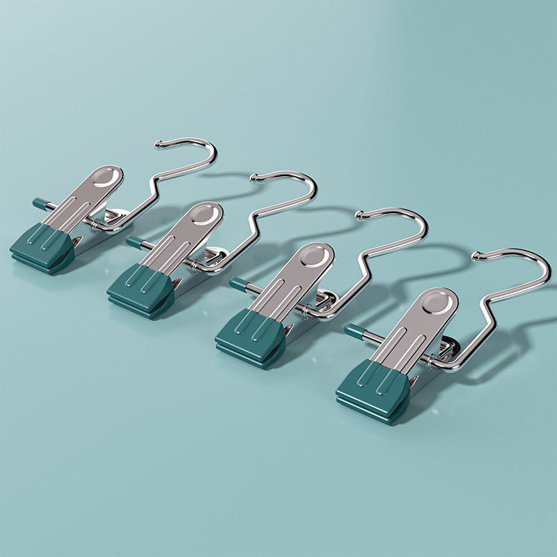Dark Green Stainless Steel Hanging Clips Set