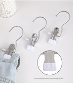 Light Green Stainless Steel Hanging Clips Set