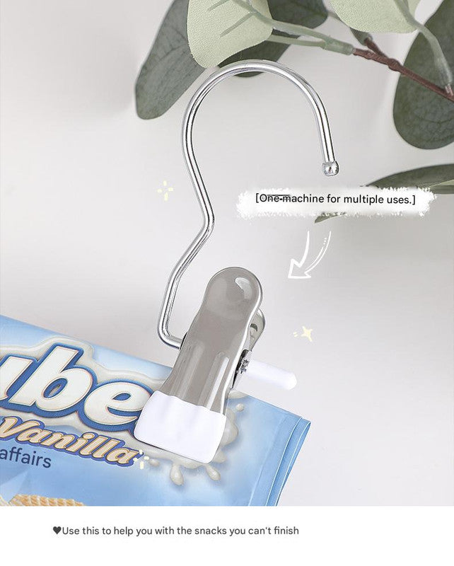 Durable White Stainless Steel Hanging Clips Set