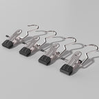 Premium Black Stainless Steel Hanging Clips Set