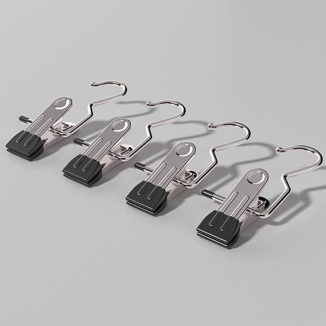 Premium Black Stainless Steel Hanging Clips Set