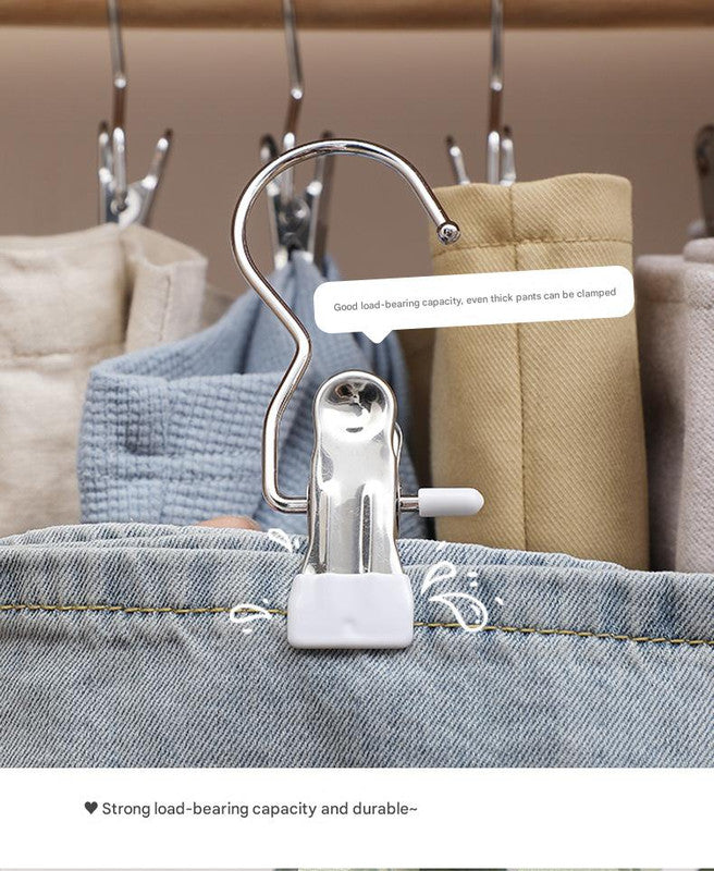 Blue Stainless Steel Hanging Clips Set of 35