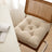 Soft And Thick Seat Cushion - Cotton Linen Blend Chair Pad with Ties for Chairs