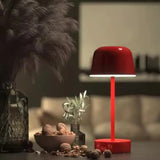 Coffee Modern Minimalist LED Table Lamp - Rechargeable Touch Control Desk Light