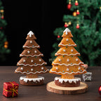 Charming Gingerbread Christmas Tree Figurine Set