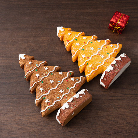 Charming Gingerbread Christmas Tree Figurine Set