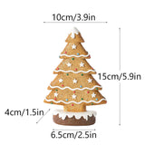 Charming Gingerbread Christmas Tree Figurine Set