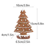 Charming Gingerbread Christmas Tree Figurine Set
