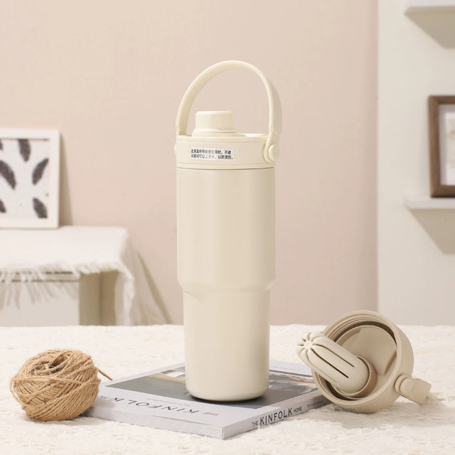 Ceramic-Lined Insulated Tumbler with Handle