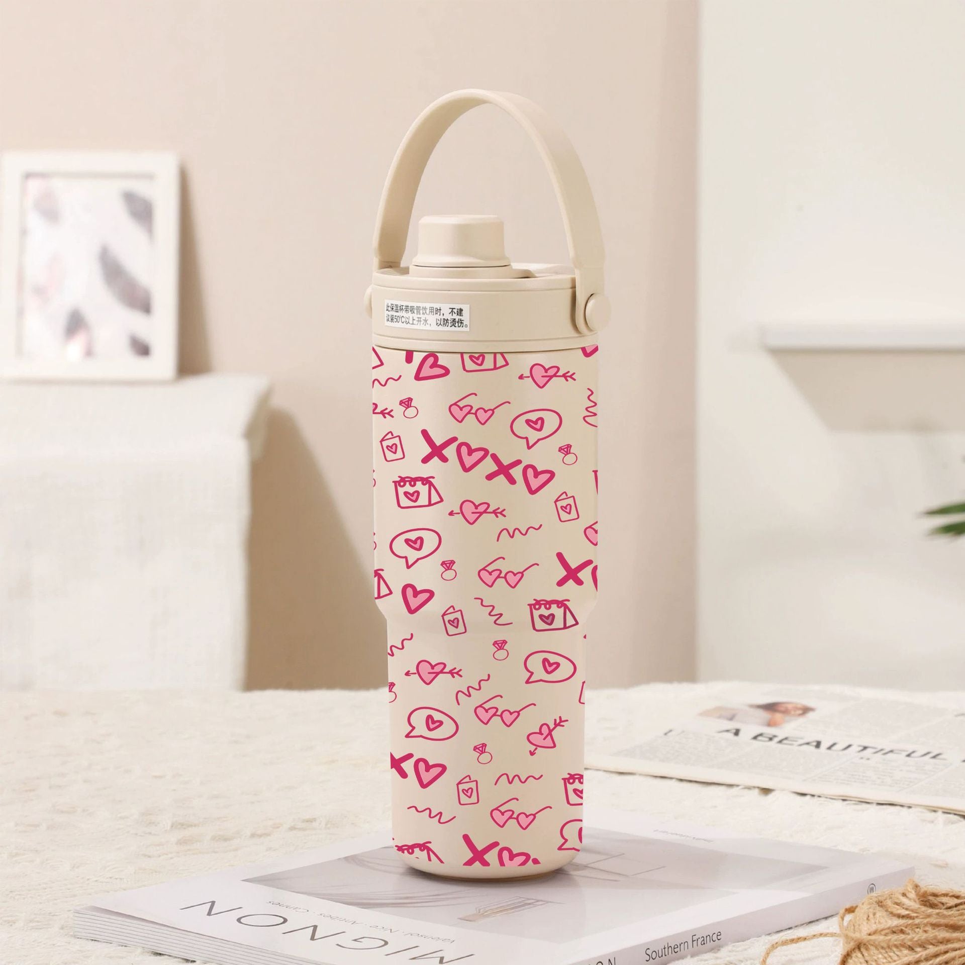Stylish 30oz Pink Love Insulated Tumbler