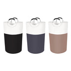 Brown and White Large 90L Freestanding Laundry Hamper - Collapsible Clothes Basket with Aluminum Soft-Grip Handles