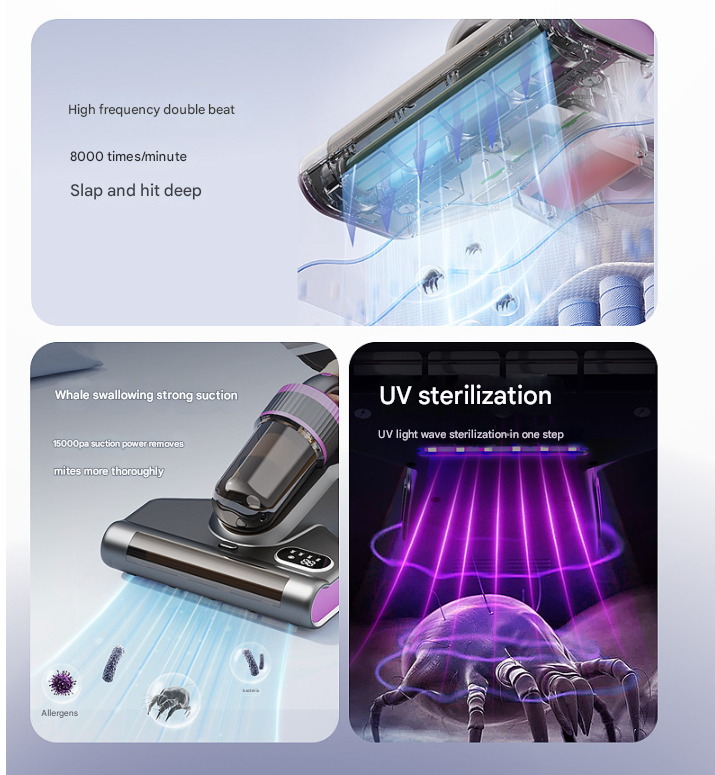 Advanced Cordless UV-C Dust Mite Vacuum