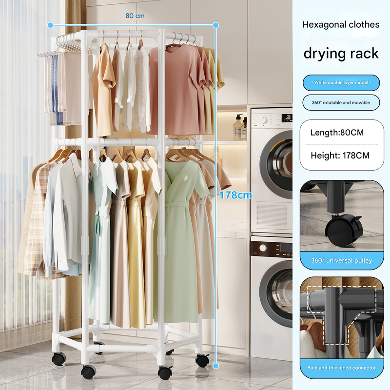 360° Rotating Heavy Duty Portable Garment Rack