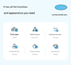 360° Rotating Double Layer Portable Garment Rack