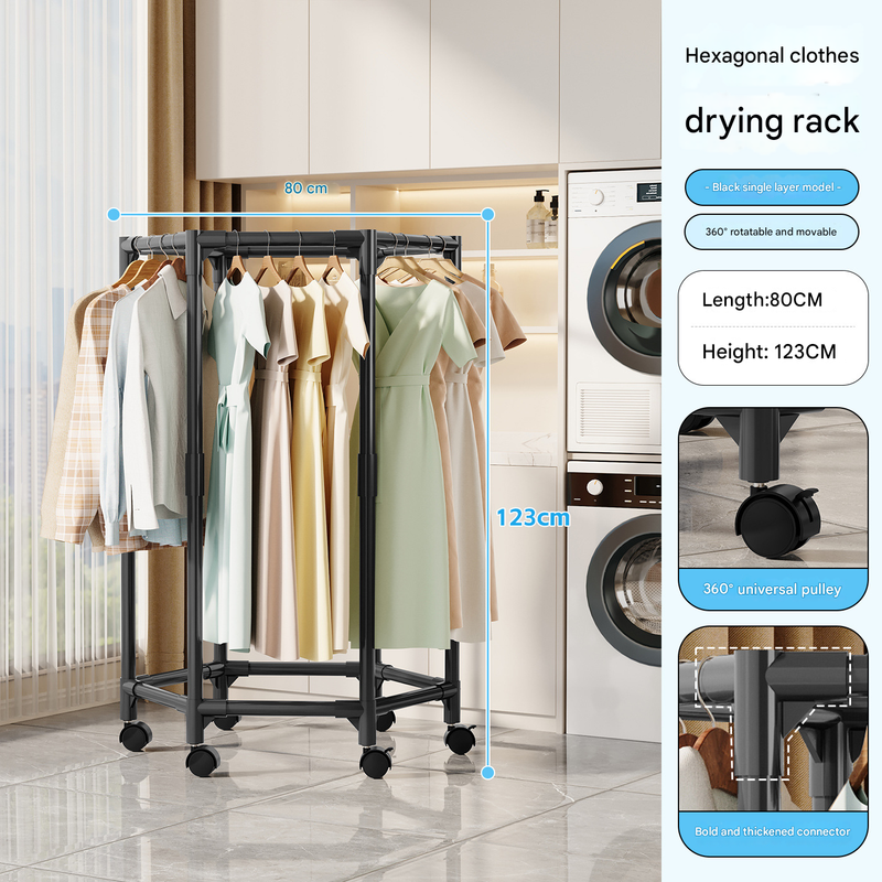 360° Rotating Heavy Duty Portable Garment Rack